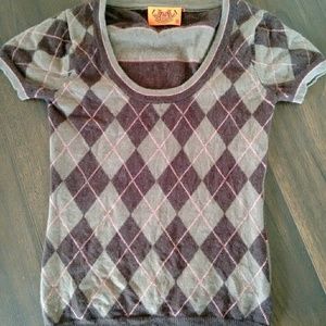 Juicy Couture Cashmere Argyle Sweater